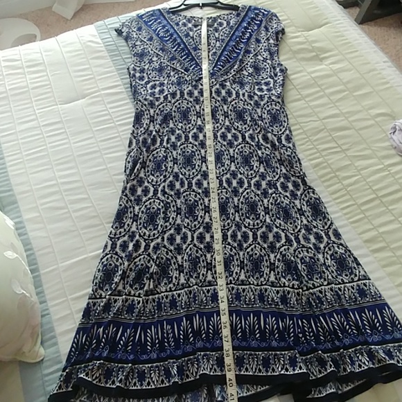 Jones New York blue print dress - Picture 6 of 8